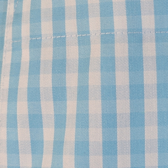 Kenneth Cole Reaction Blue Gingham Men's Long Sleeve Button Down Large M178 - Picture 6 of 7